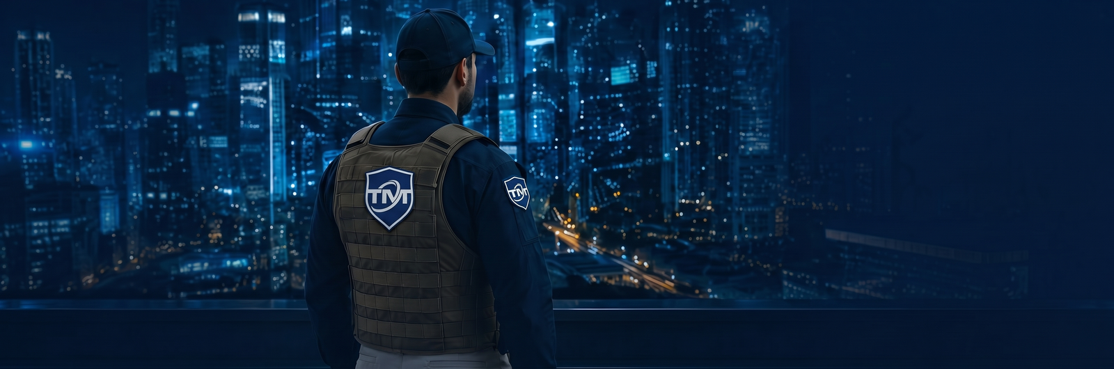 Guardia TMT vigilando la ciudad de noche